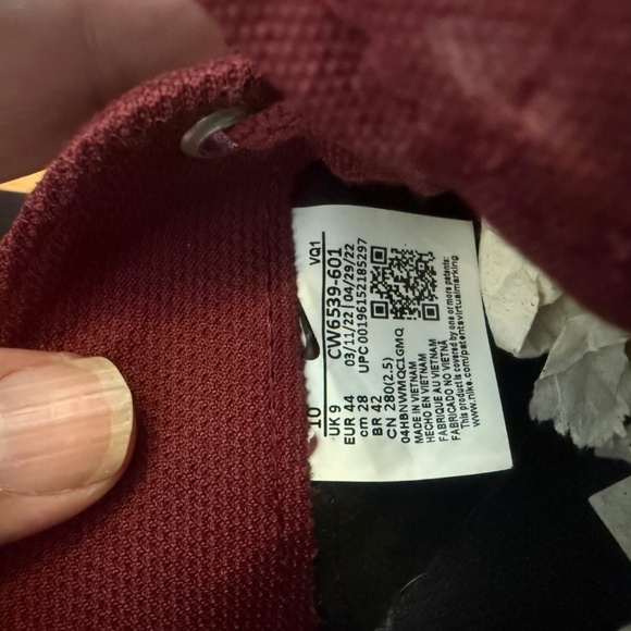 Nike Court Legacy Canvas Beetroot CW6539-601 Shoes Size Mens 10 or Womens 11.5 - Picture 8 of 8